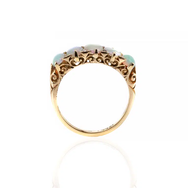 opal and diamond ring
