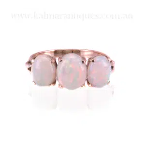 Antique 3 stone opal ring