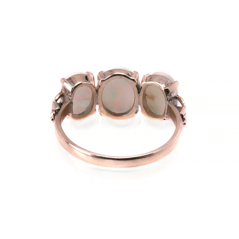 Antique 3 stone opal ring