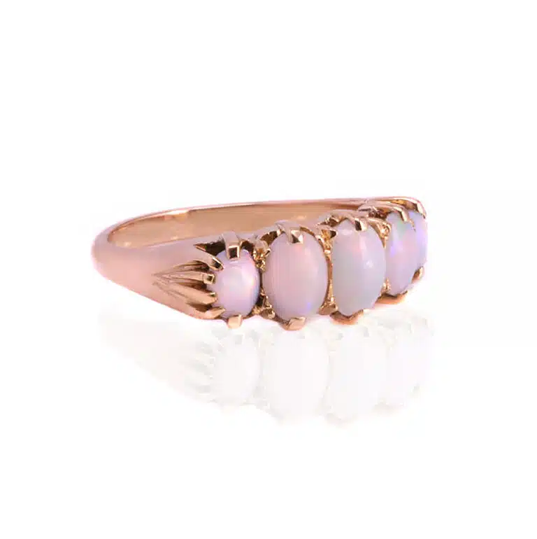 Antique 5 stone opal ring