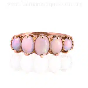 Antique 5 stone opal ring