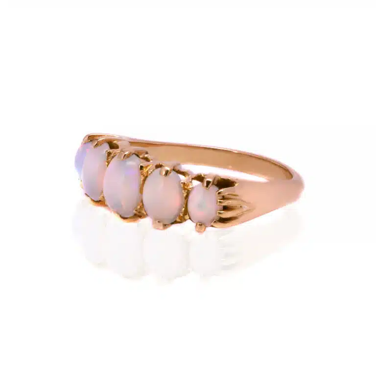 Antique 5 stone opal ring
