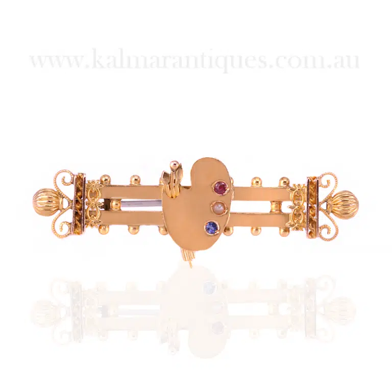 Antique palette brooch