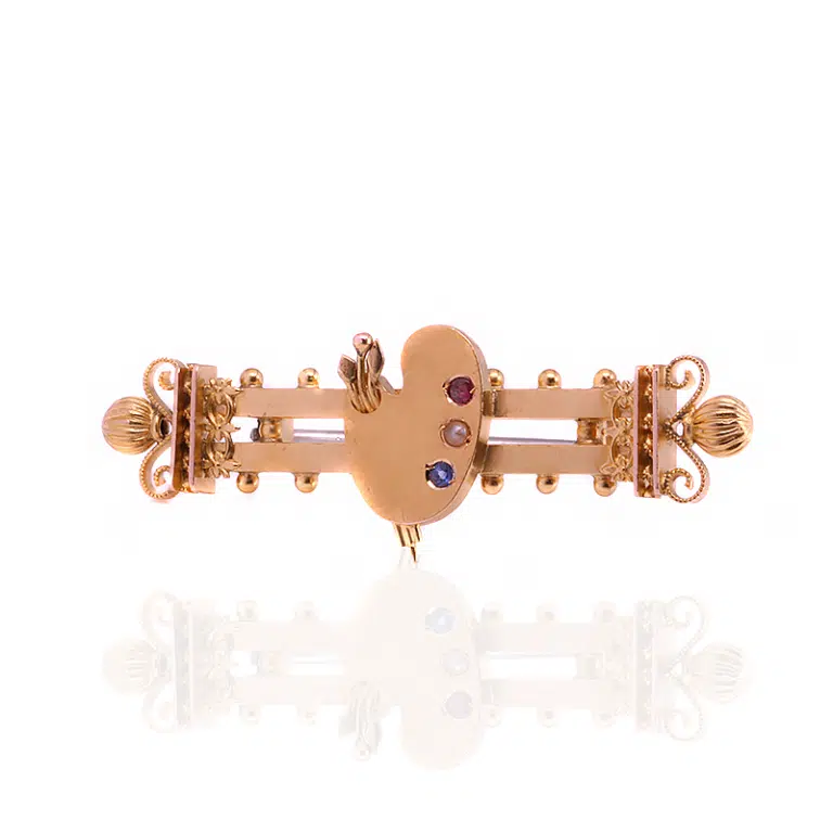 Antique palette brooch by Duggin Shappere & Co