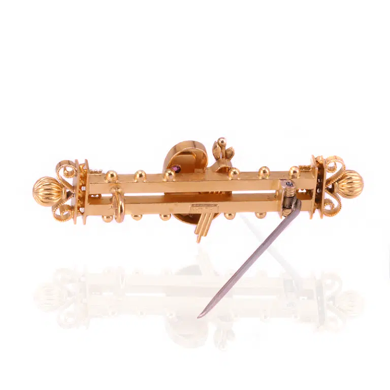 Antique palette brooch