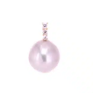 13.8mm South Sea pearl and diamond pendant