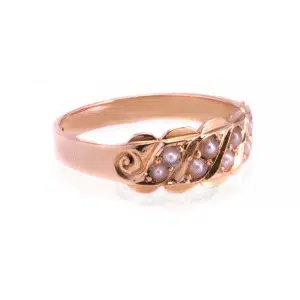 Antique pearl ring made in 1884