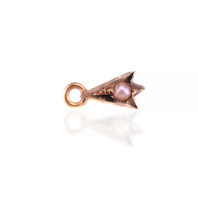 Antique peridot and pearl pendant