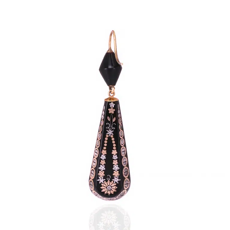 Victorian era antique pique earrings
