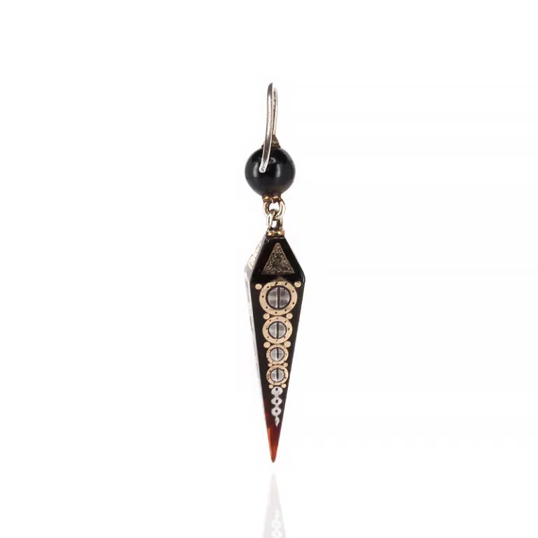 Antique pique drop earrings from the Victorian period