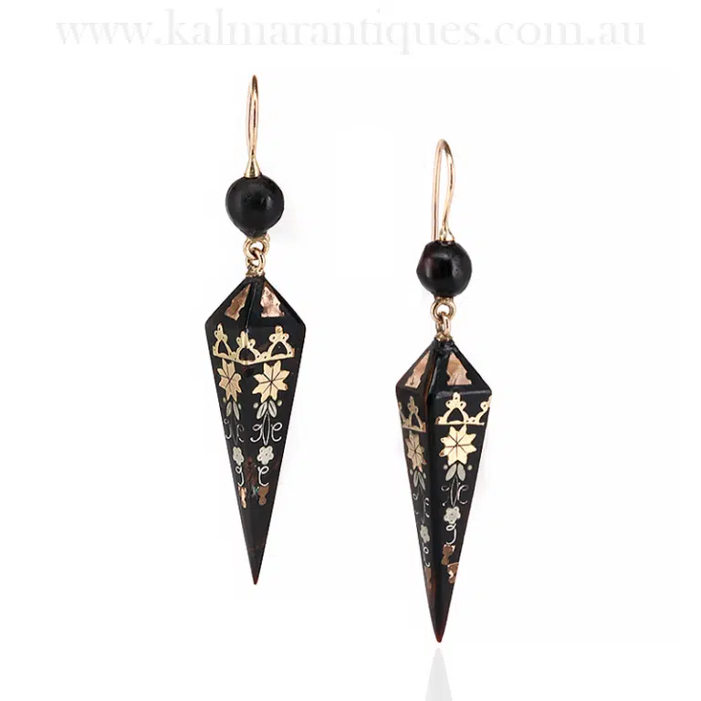 Antique pique earrings