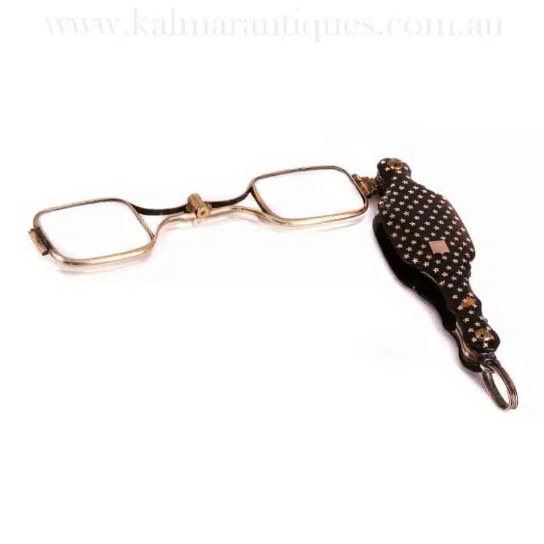 Antique pique lorgnette made in the Victorian era