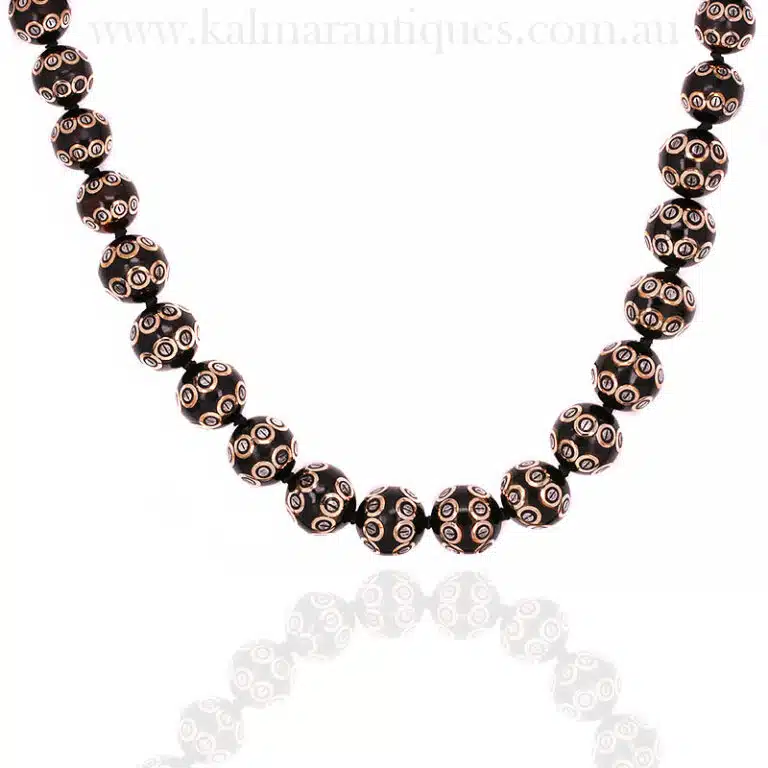 Rare antique pique necklace