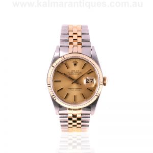 Gents 18ct gold and steel Rolex Oyster Perpetual Datejust reference 16233