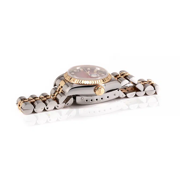 26mm Rolex Datejust red Ombre diamond dial