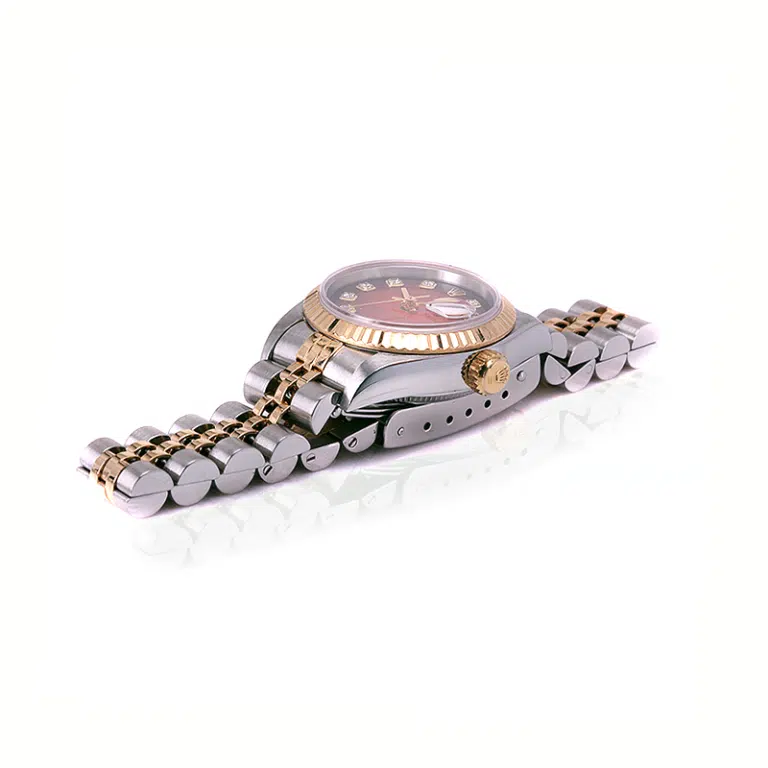 Ladies red diamond dial Rolex Datejust