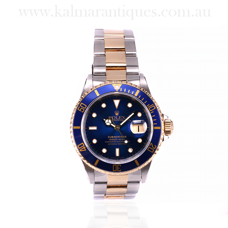 Full set gold and steel Rolex Submariner 16613 “Bluesy”