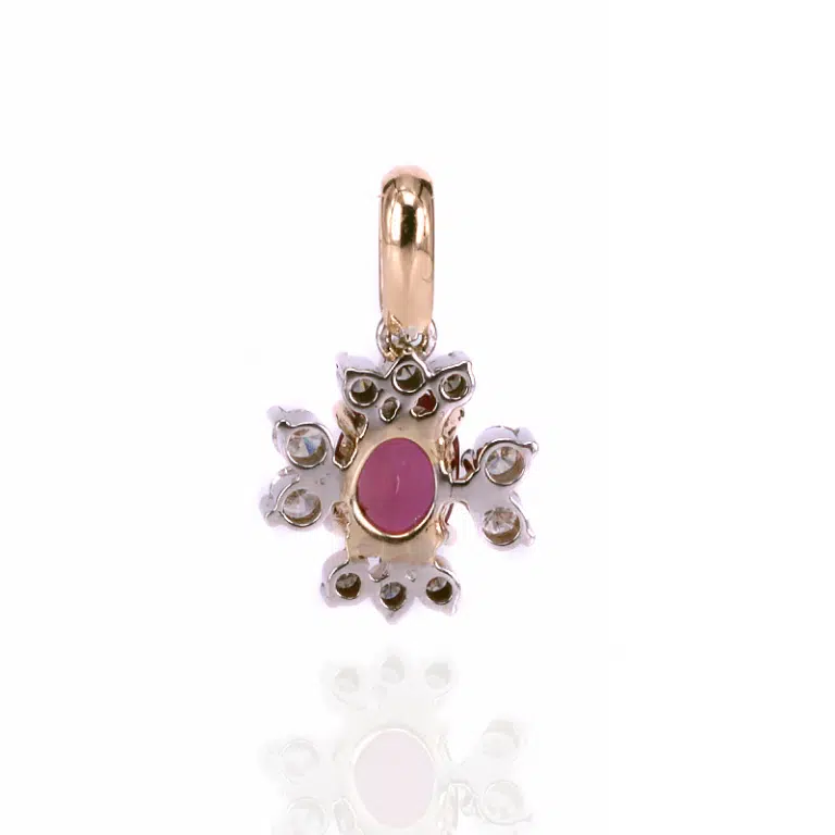 Ruby and diamond pendant