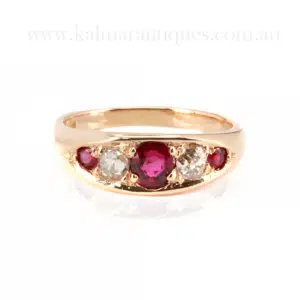Antique ruby and diamond ring