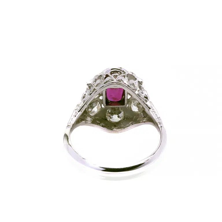 Art Deco ruby and diamond ring