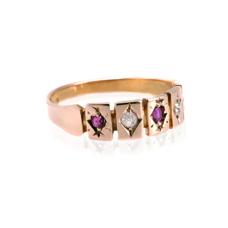 antique ruby and diamond