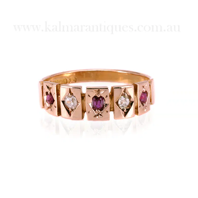 antique ruby and diamond