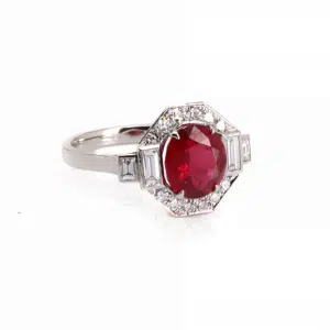 Ruby and diamond ring