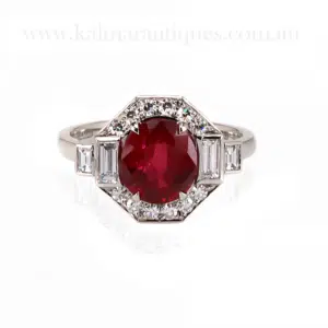 Ruby and diamond ring