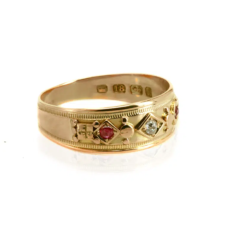 Antique ruby and diamond ring