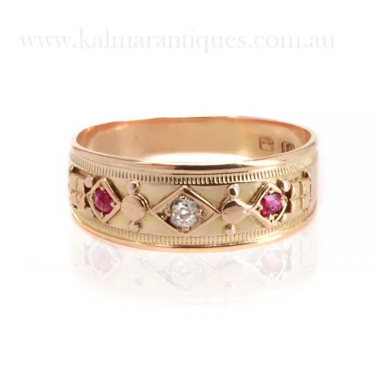 Antique ruby and diamond ring