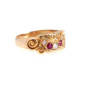 Antique ruby and diamond ring