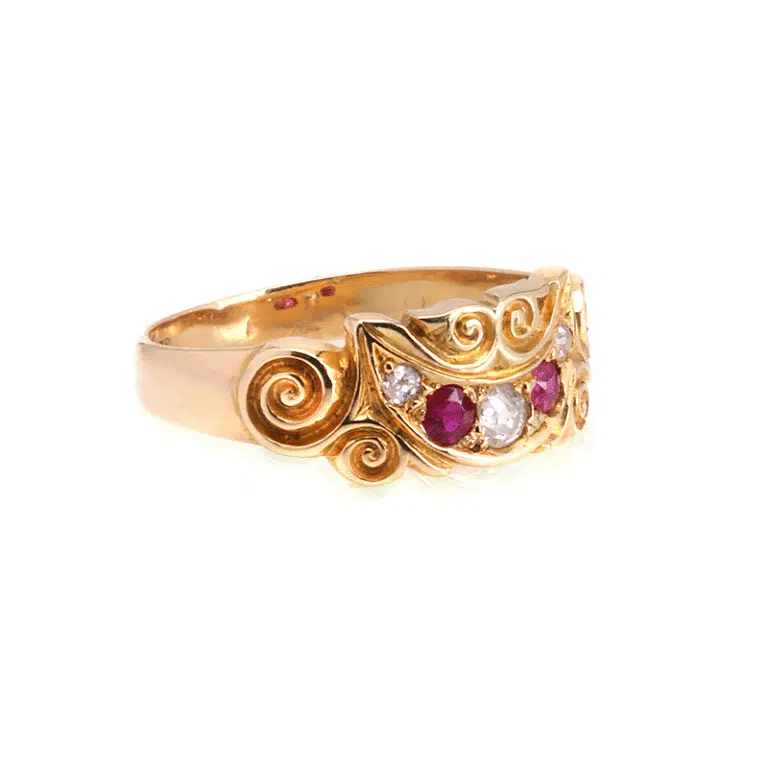 Antique ruby and diamond ring
