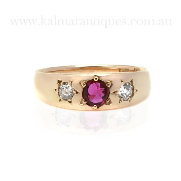antique ruby and diamond ring