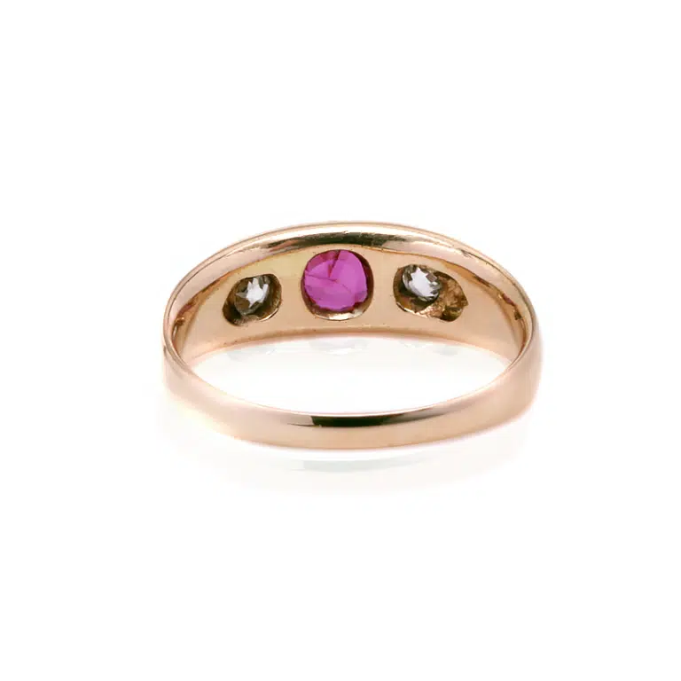 antique ruby and diamond ring
