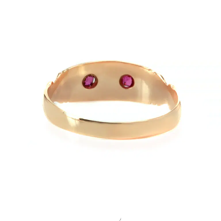 Antique ruby and pearl ring