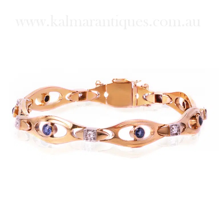 Art Deco sapphire and diamond bracelet