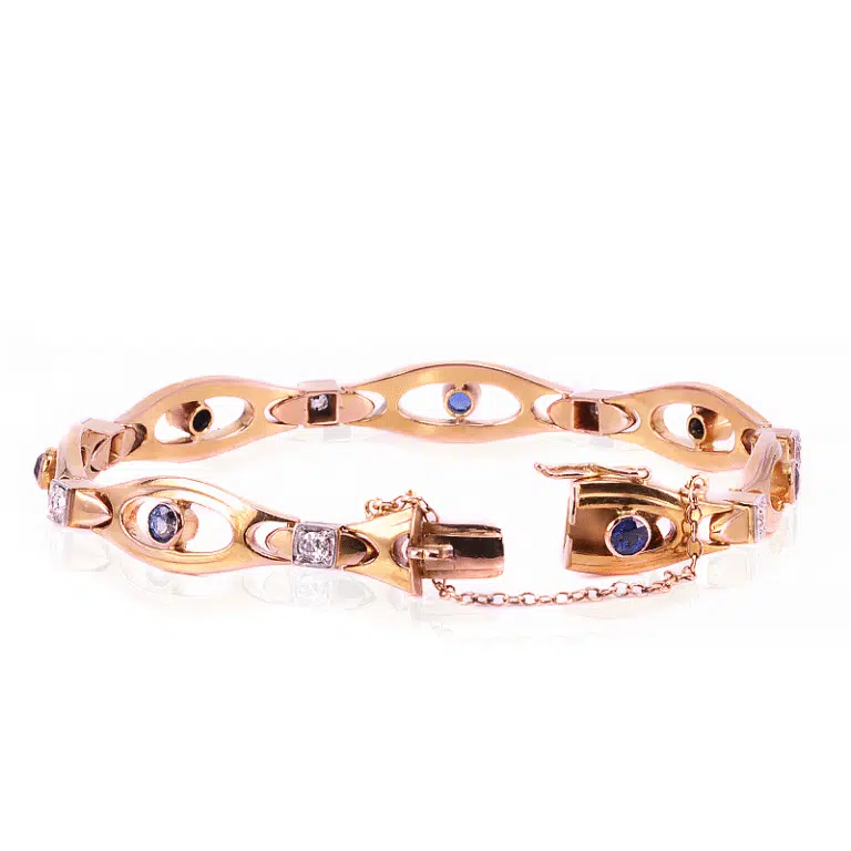 Art Deco sapphire and diamond bracelet