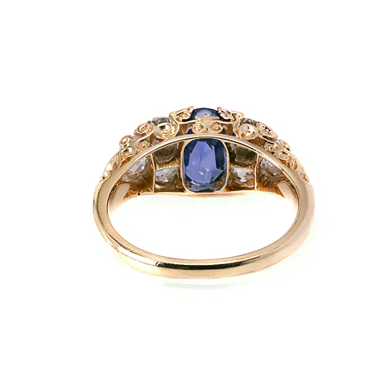 Antique sapphire and diamond ring