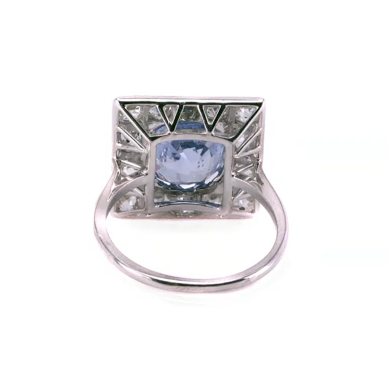 Stunning French Art Deco sapphire and diamond ring