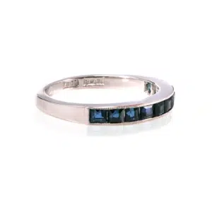 Art Deco sapphire half eternity ring