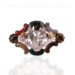 Antique Scottish agate brooch