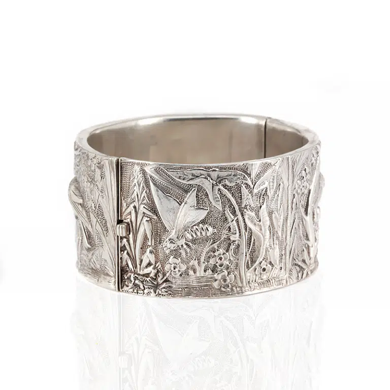 Antique aesthetic movement bangle
