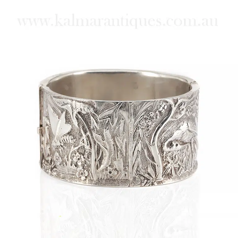 Spectacular antique aesthetic movement bangle