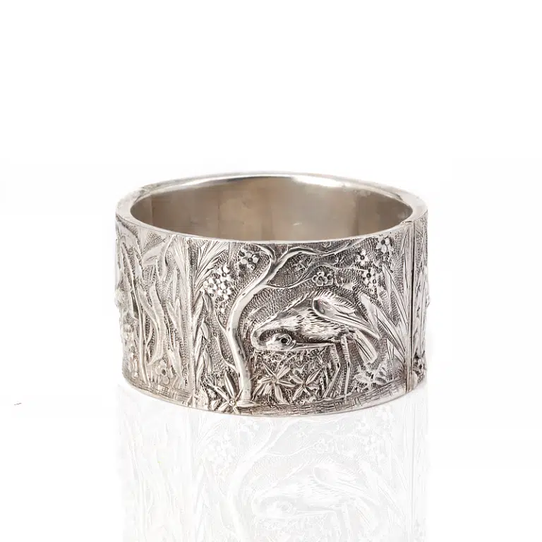 Antique aesthetic movement bangle