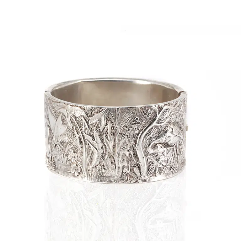 Antique aesthetic movement bangle