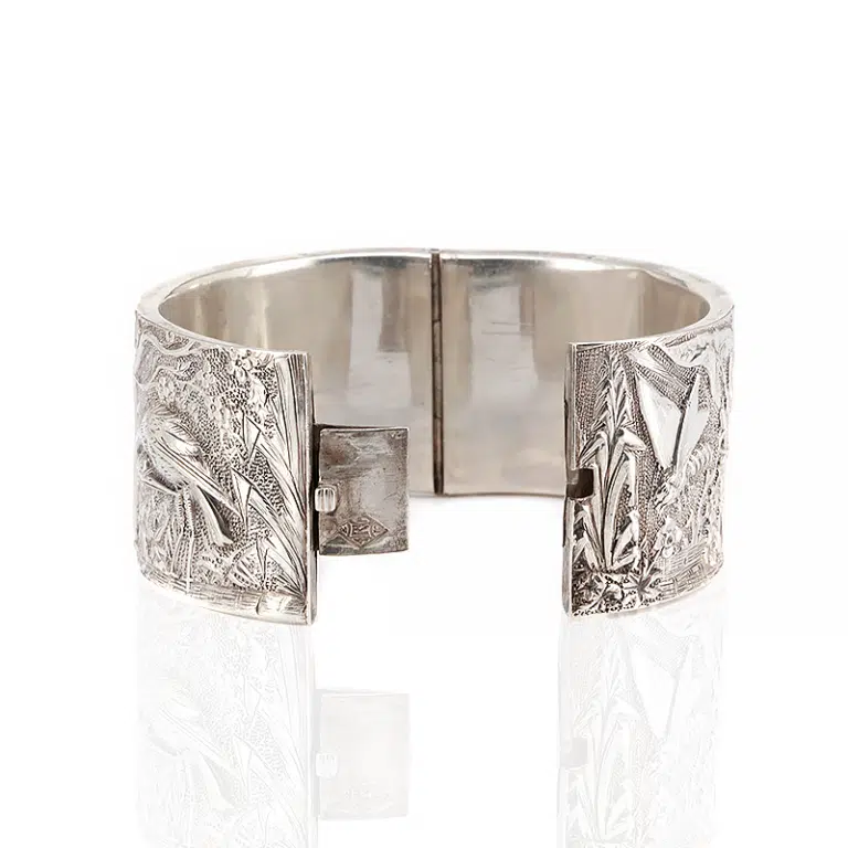 Antique aesthetic movement bangle