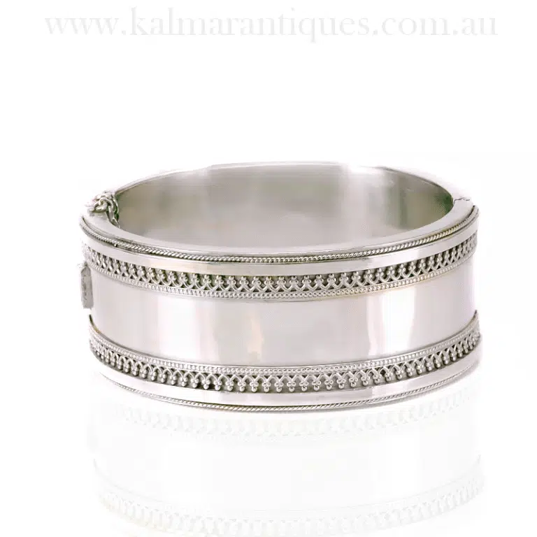 Sterling silver Victorian bangle