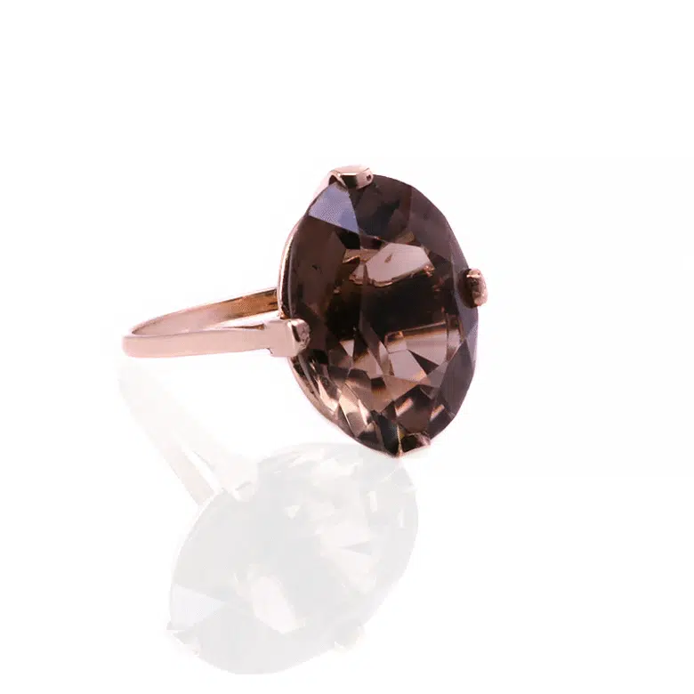 Vintage smoky quartz ring