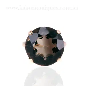 Smoky quartz ring