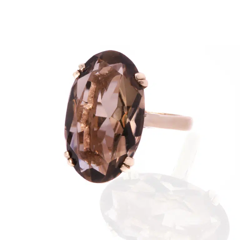 Vintage smoky quartz ring